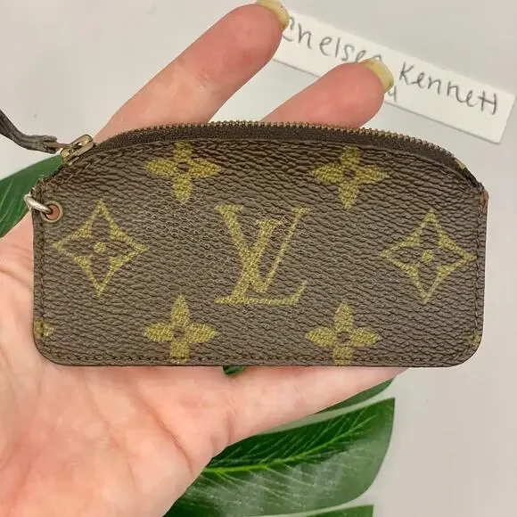 Louis Vuitton RARE Pochette Cles Key Pouch Vintage 1st Edition Monogram Keychain - Picture 2 of 9